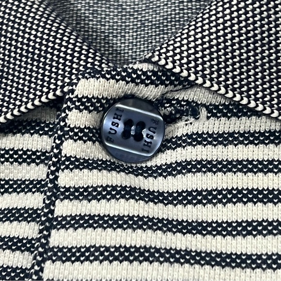 Vintage Polo Ralph Lauren Rugby Shirt Large Gray Orange Striped Preppy Rare - Picture 4 of 7